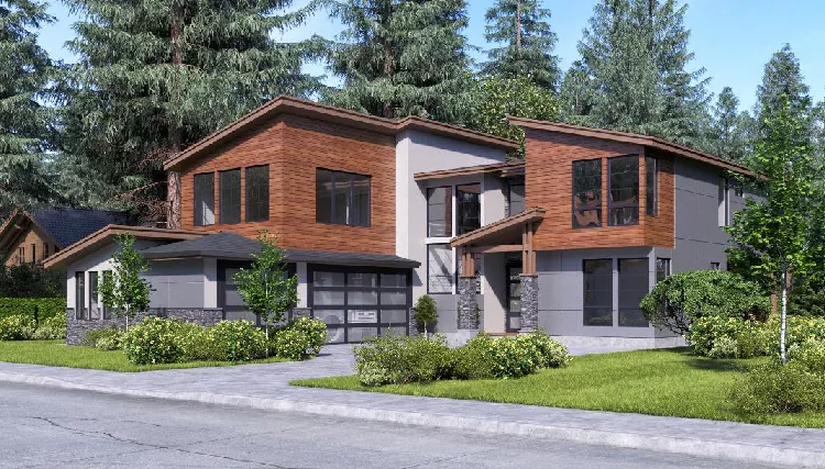 image of contemporary house plan 7887